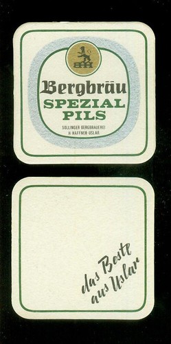 Bierdeckel bergbräu - bierdeckel,