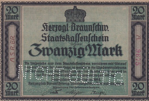 Braunschweig staatskasse - -,