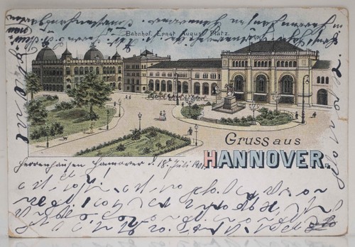 Alte postkarte hannover - hannover, ernst