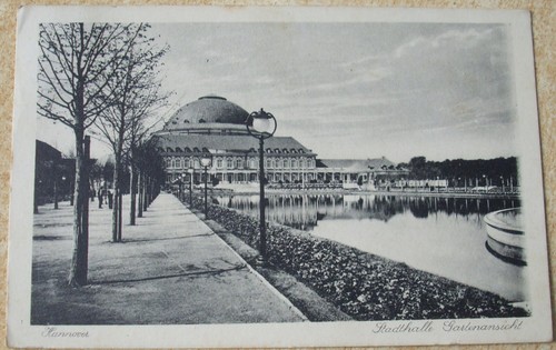 1932 hannover stadthalle - ak,